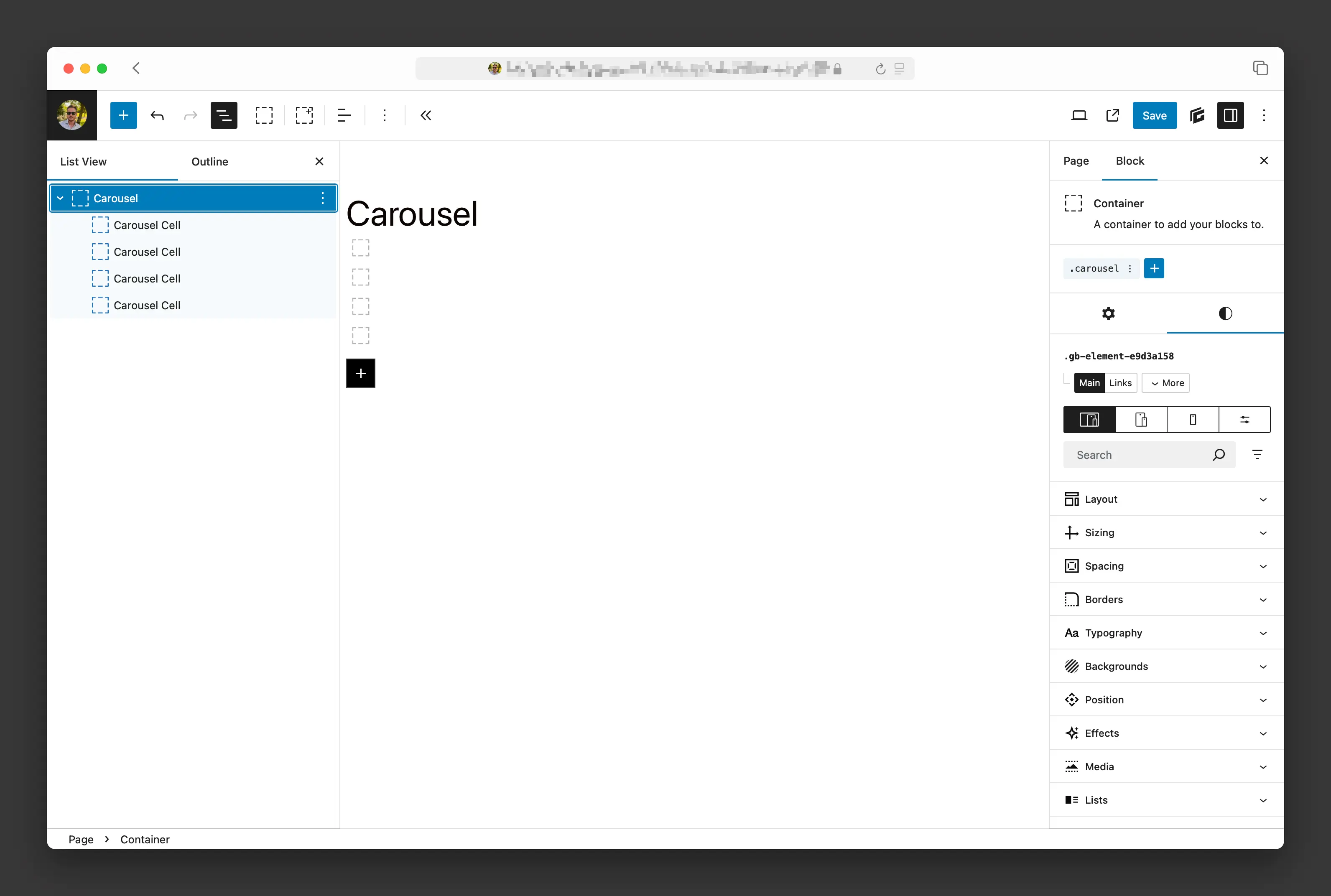 Generateblocks Flickity Carousel Elements